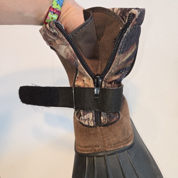 Ozark Trail Camo Zip Up Insulated Rubber Boots Size 4 - Picture 4 of 10